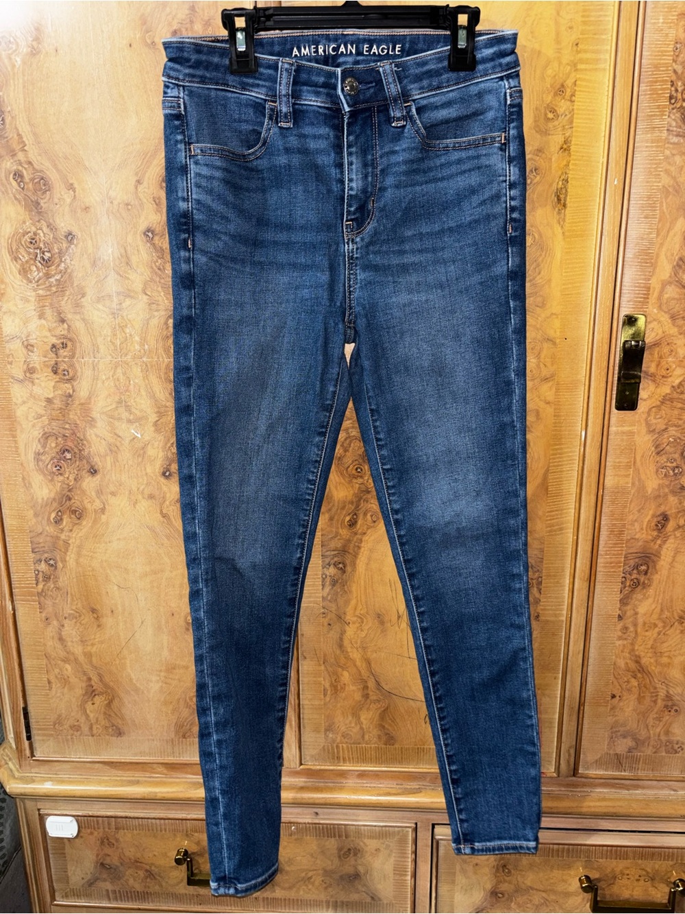 American Eagle Outfitters Women's Dark Blue Skinny Jeans size 4